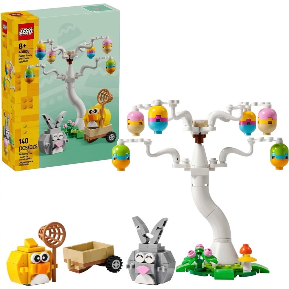 LEGO Easter Bunny And Chick Egg Hunt For Kids 140 Pieces Model 40808 - BRAND NEW